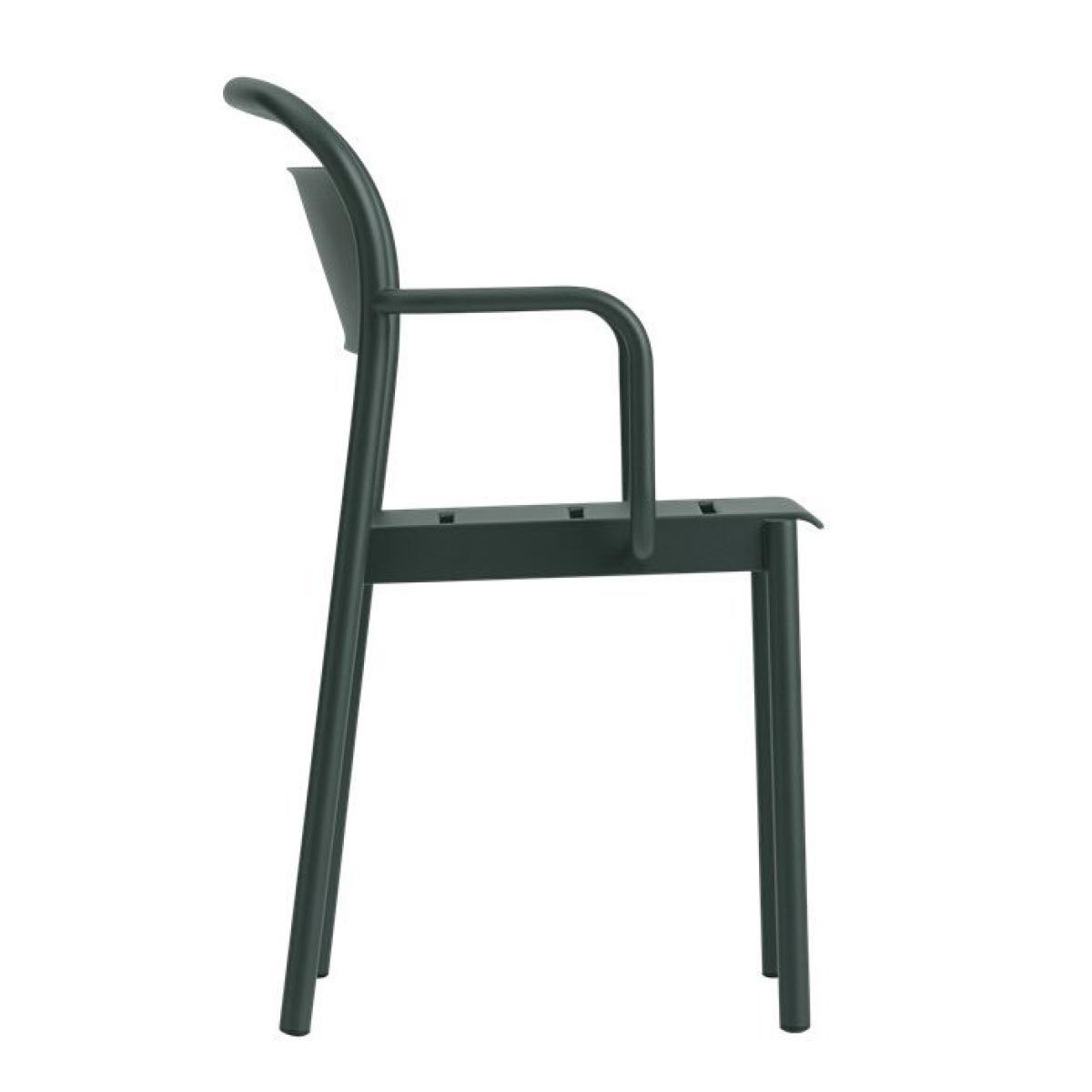 Linear Stackable armchair - / Steel by Muuto Green – image 2