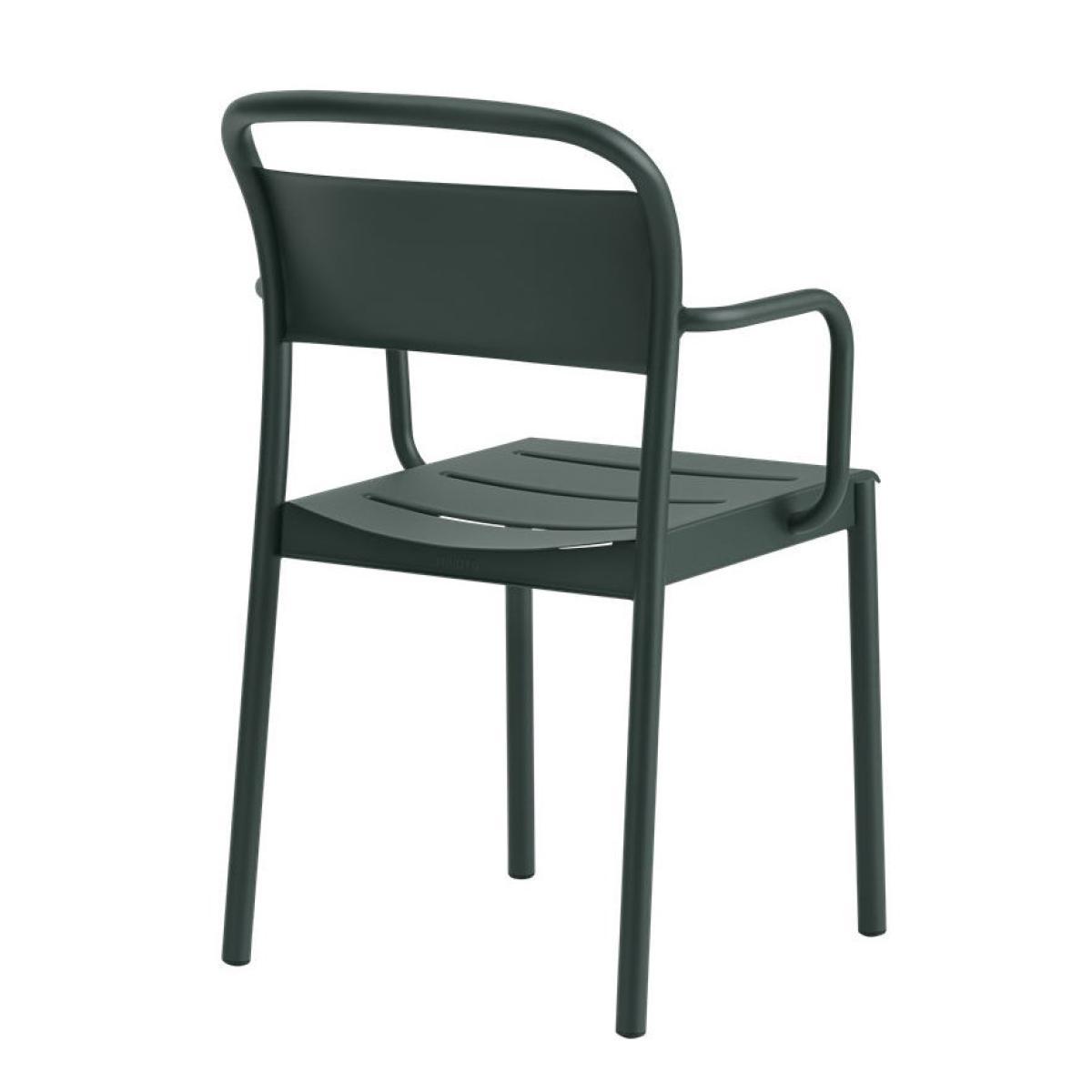 Linear Stackable armchair - / Steel by Muuto Green – image 3