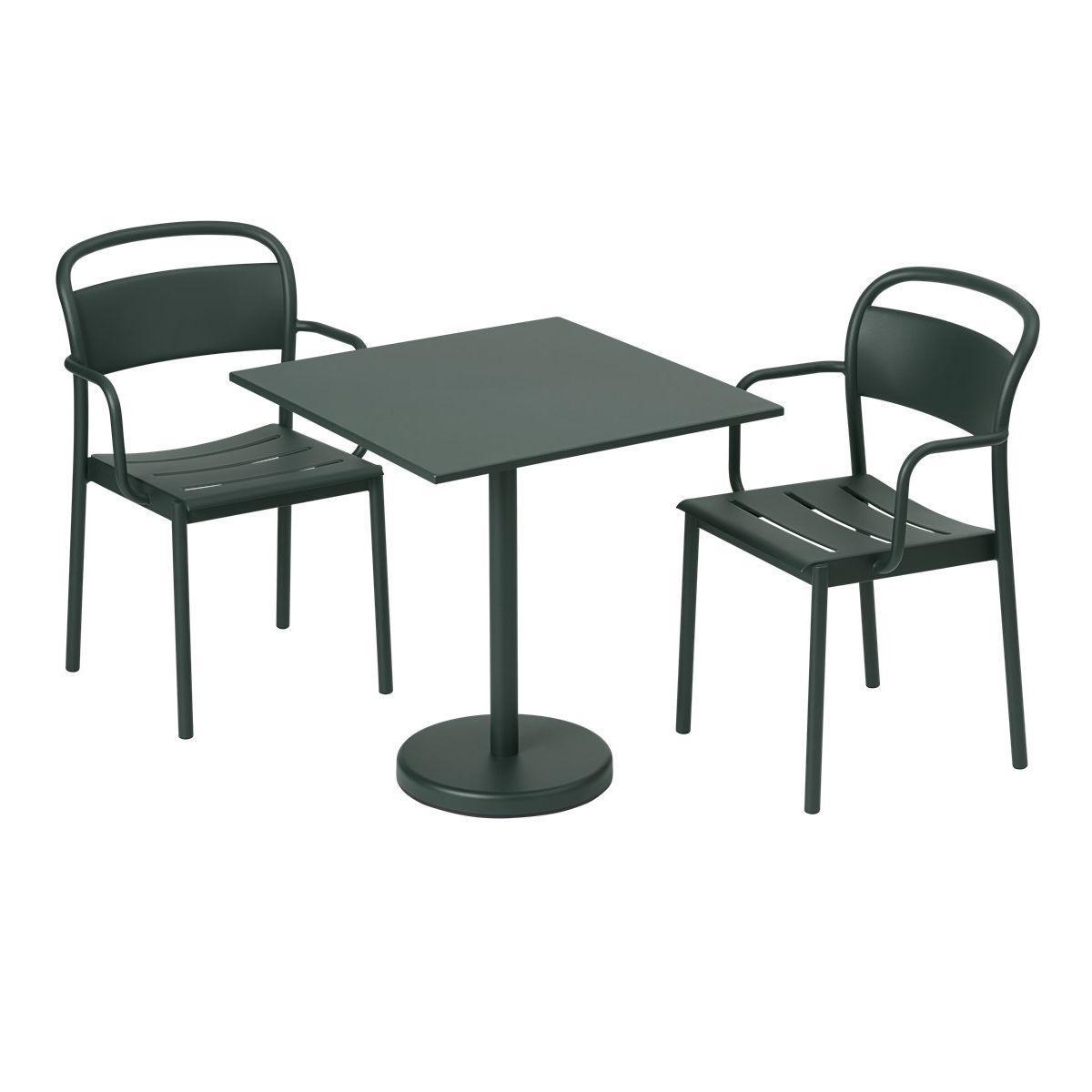 Linear Stackable armchair - / Steel by Muuto Green – image 4
