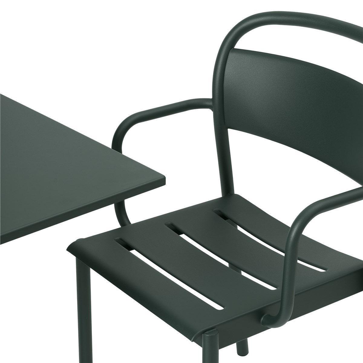 Linear Stackable armchair - / Steel by Muuto Green – image 5