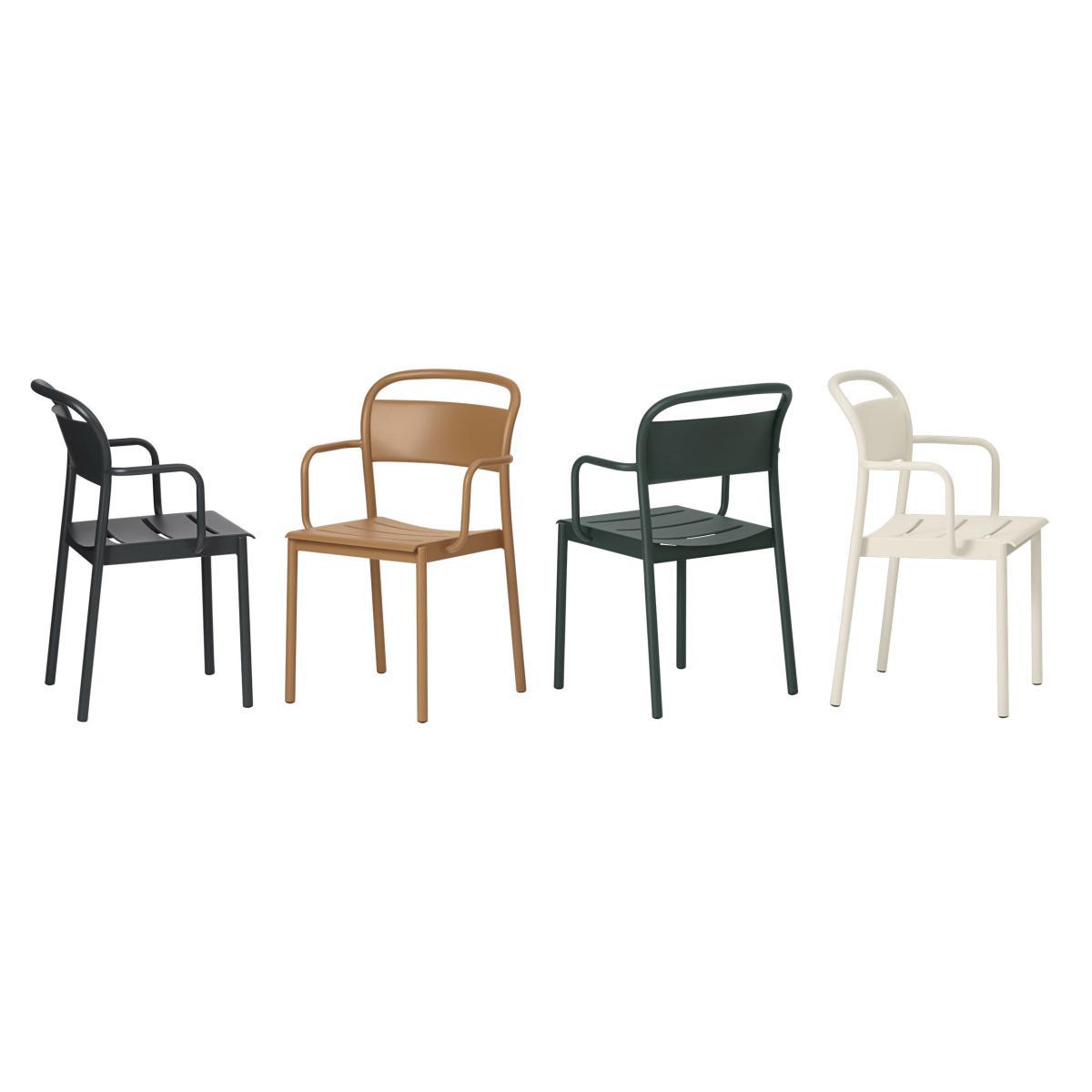 Linear Stackable armchair - / Steel by Muuto Green – image 9