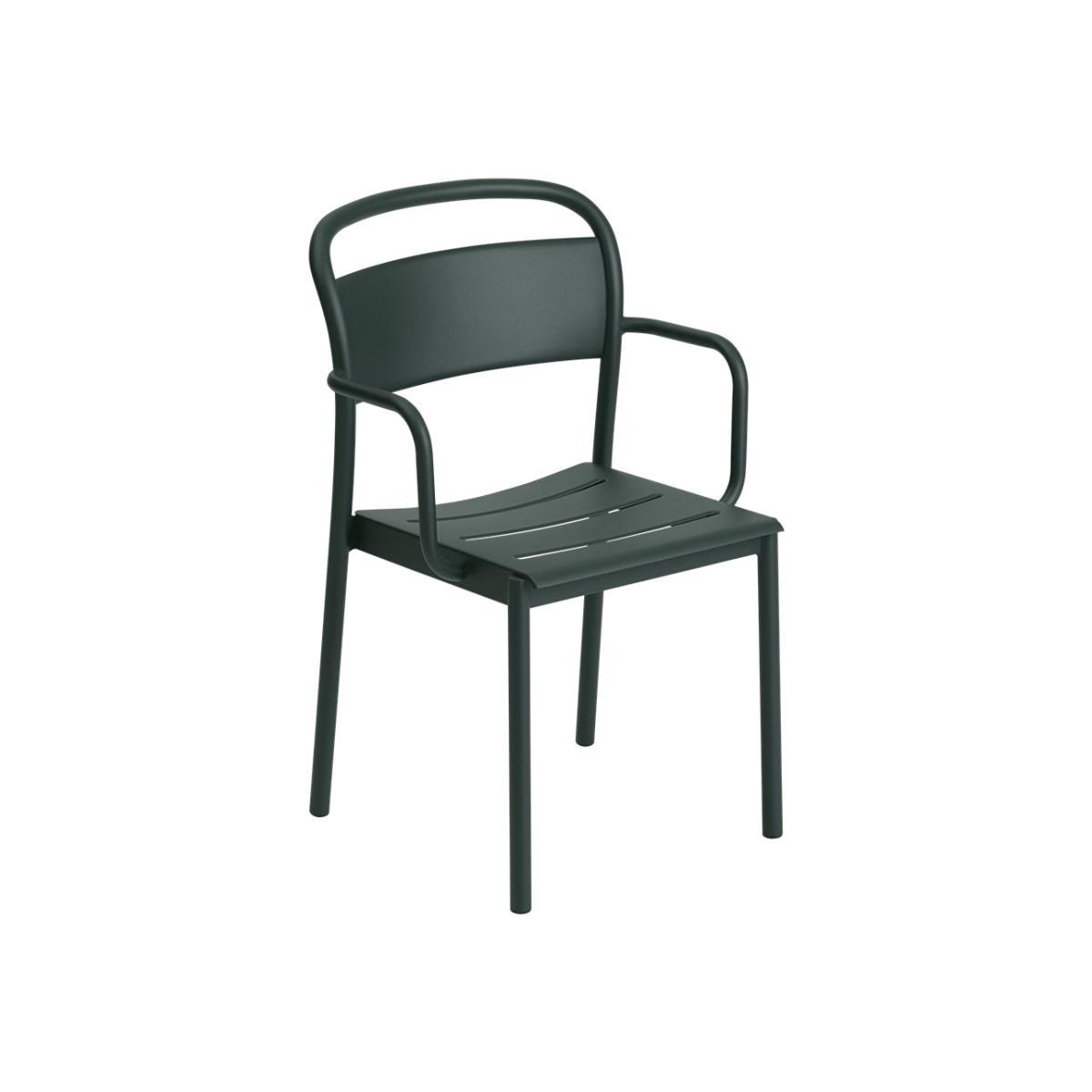Linear Stackable armchair - / Steel by Muuto Green – image 1