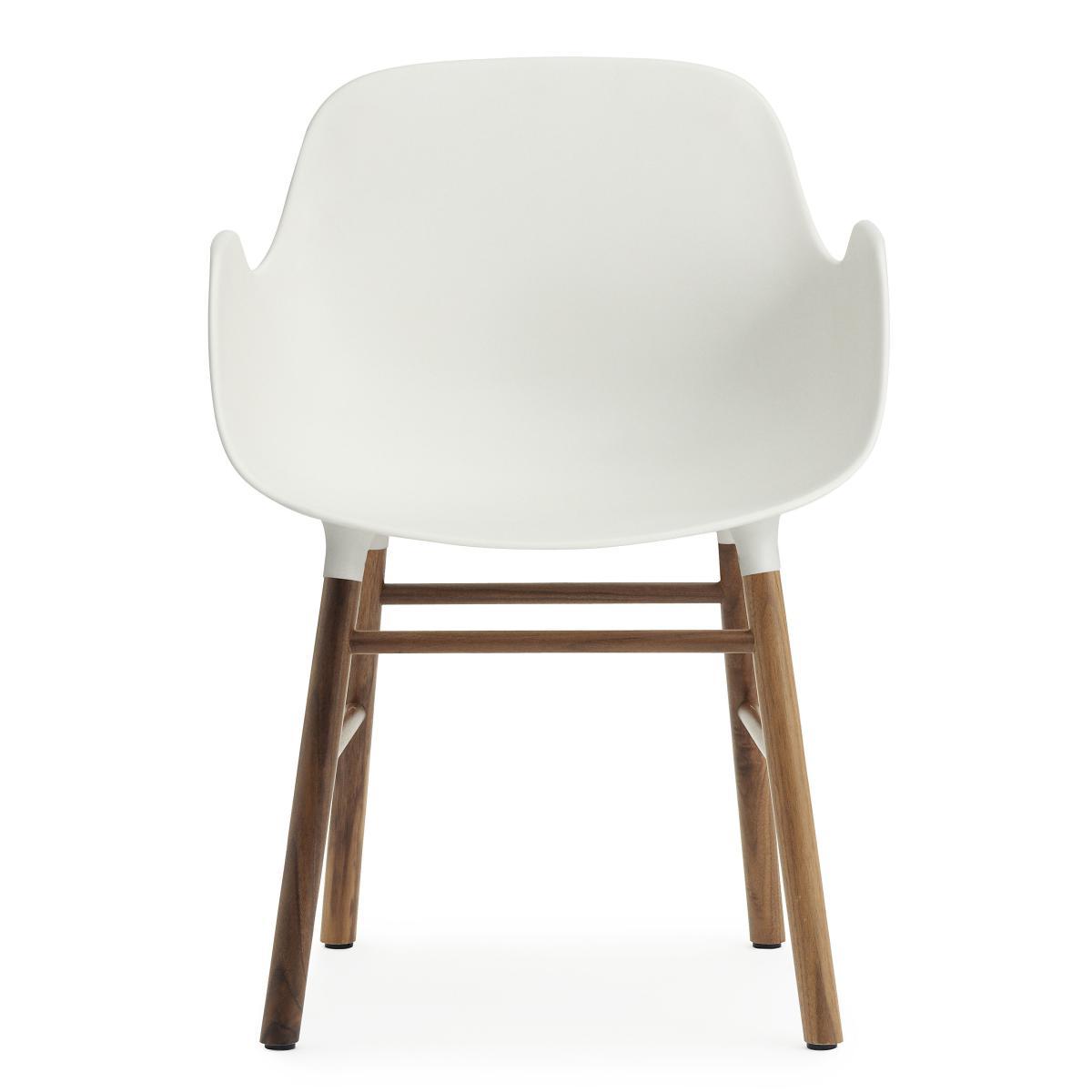 Form Armchair - Walnut leg by Normann Copenhagen White/Natural wood – image 2