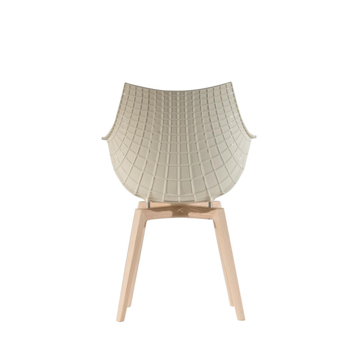 Meridiana Armchair - / 4 wooden feet by Driade White/Natural wood – image 3