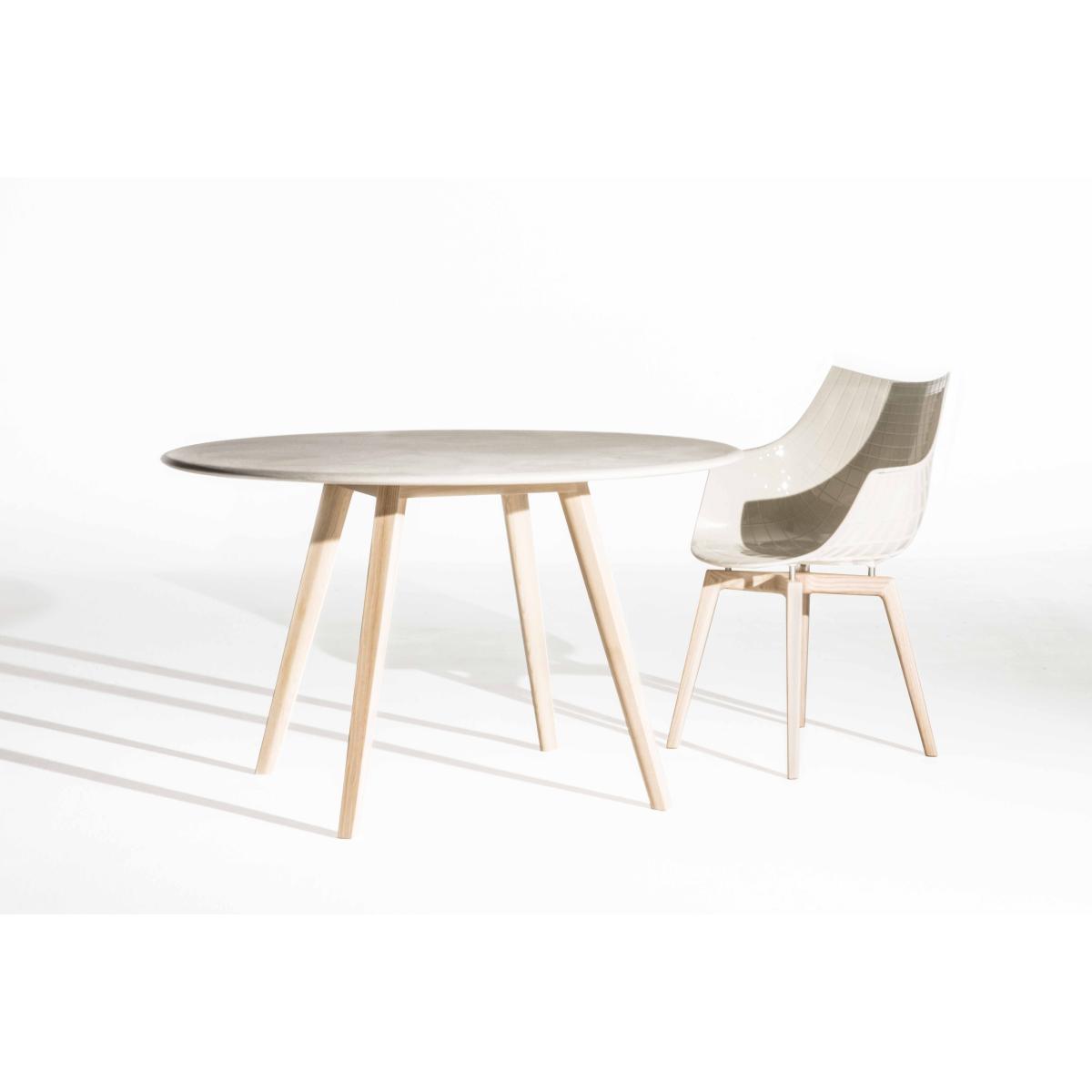 Meridiana Armchair - / 4 wooden feet by Driade White/Natural wood – image 4