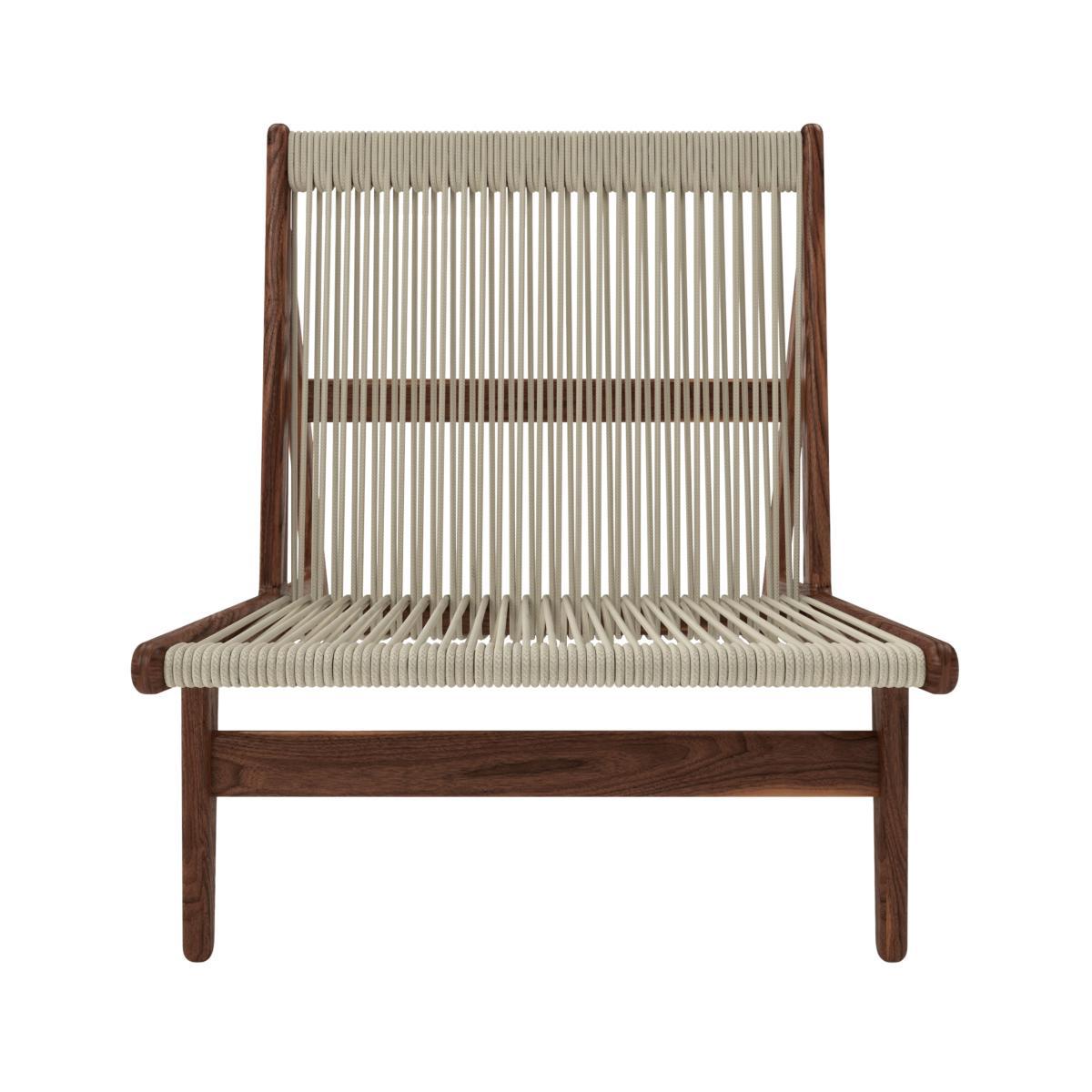 MR01 Initial Lounge armchair - / Walnut & rope by Gubi Beige/Natural wood – image 2