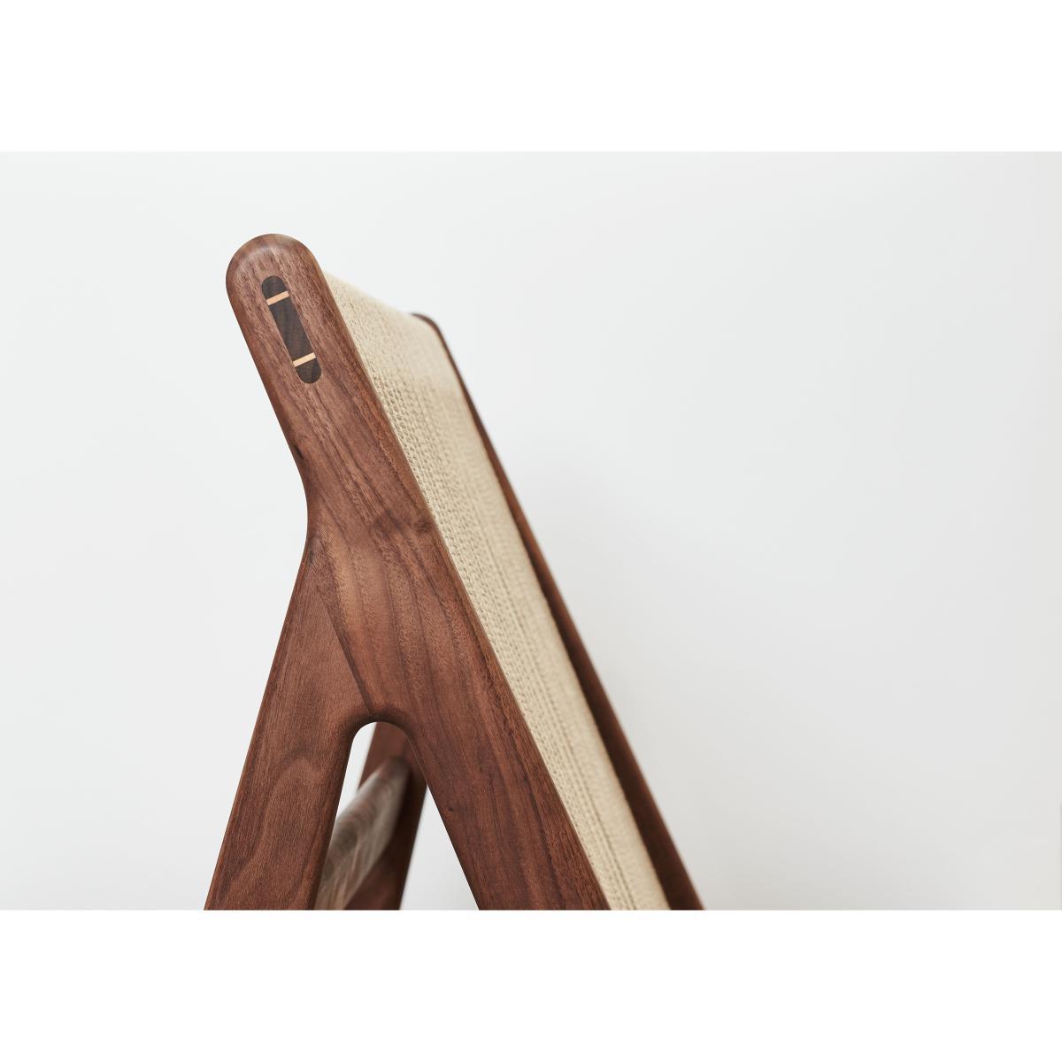 MR01 Initial Lounge armchair - / Walnut & rope by Gubi Beige/Natural wood – image 10
