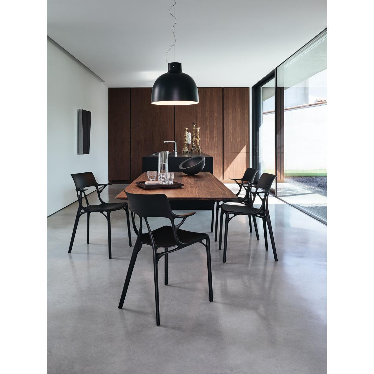 A.I Stackable armchair - metallic finish applied / Designed by artificial intelligence - 100% recycled by Kartell Silver/Metal – image 6