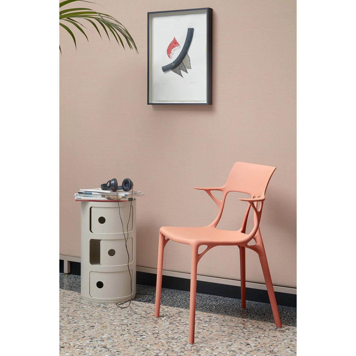 A.I Stackable armchair - metallic finish applied / Designed by artificial intelligence - 100% recycled by Kartell Silver/Metal – image 8