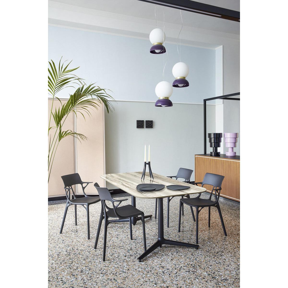 A.I Stackable armchair - metallic finish applied / Designed by artificial intelligence - 100% recycled by Kartell Silver/Metal – image 9