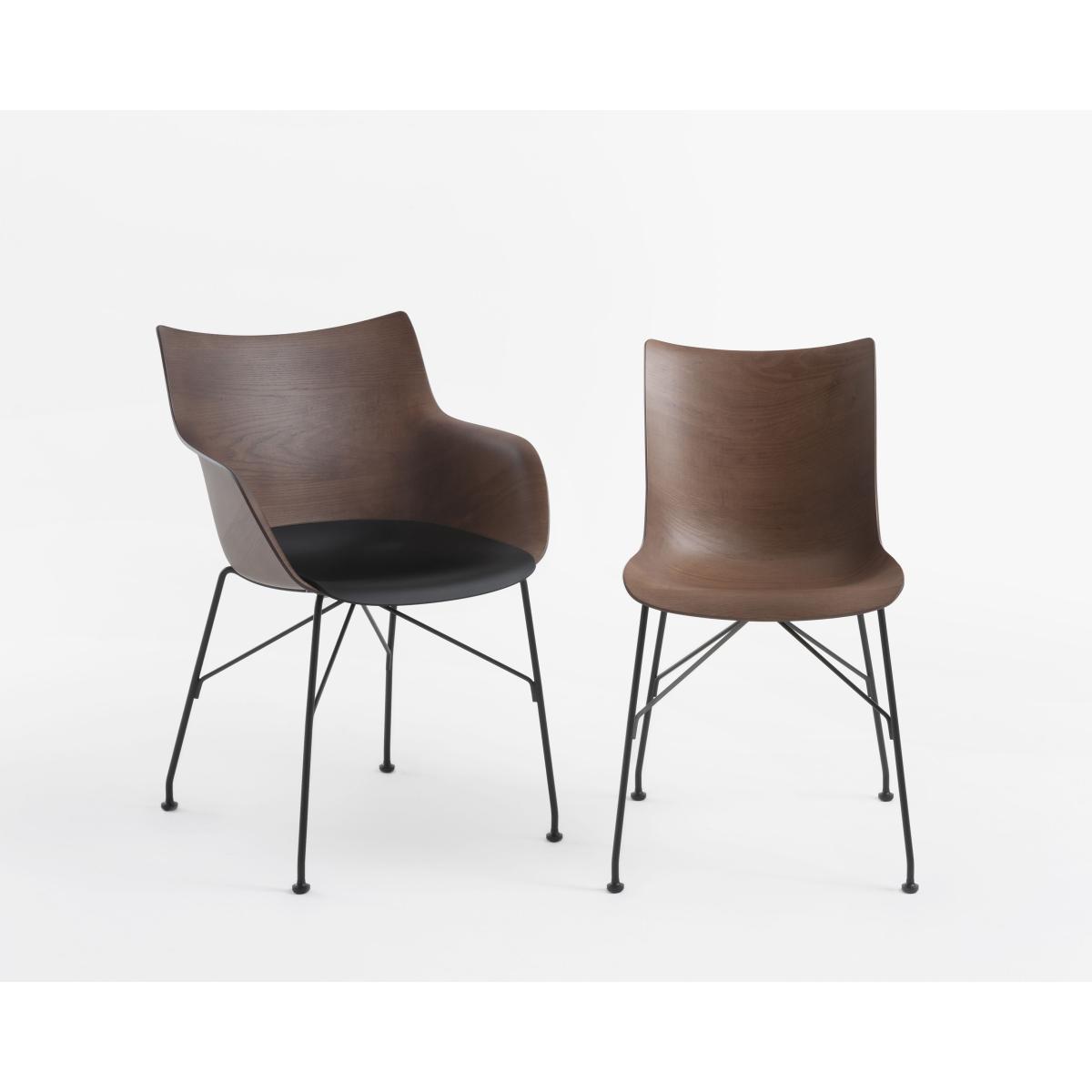 Q/Wood Armchair - / Moulded wood by Kartell Natural wood – image 3