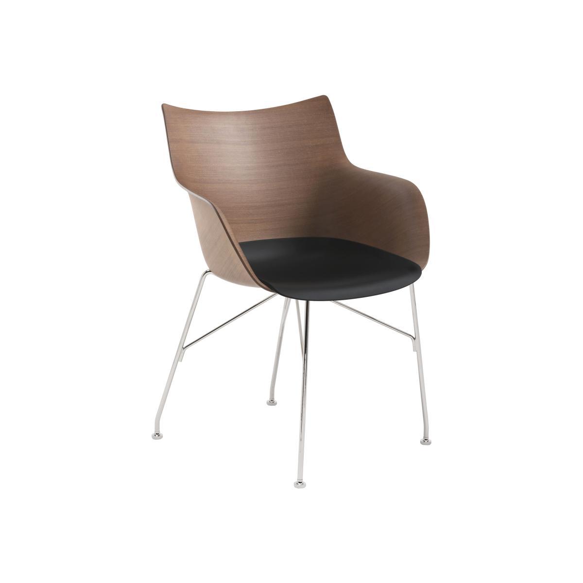 Q/Wood Armchair - / Moulded wood by Kartell Natural wood – image 1
