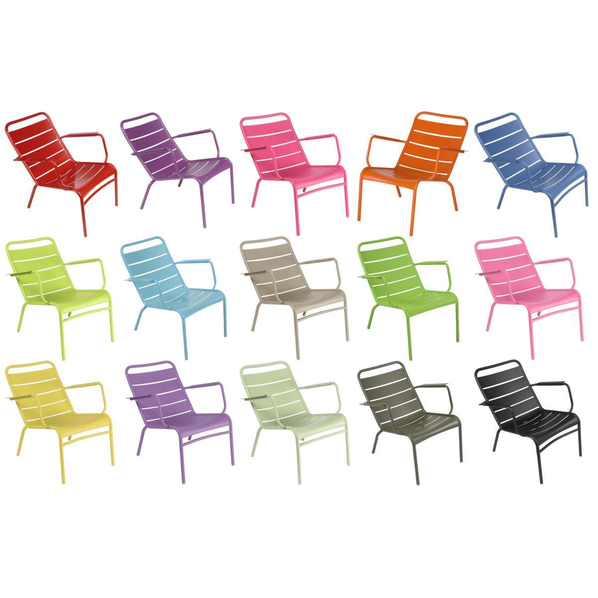 Luxembourg Low armchair by Fermob Brown/Beige – image 2