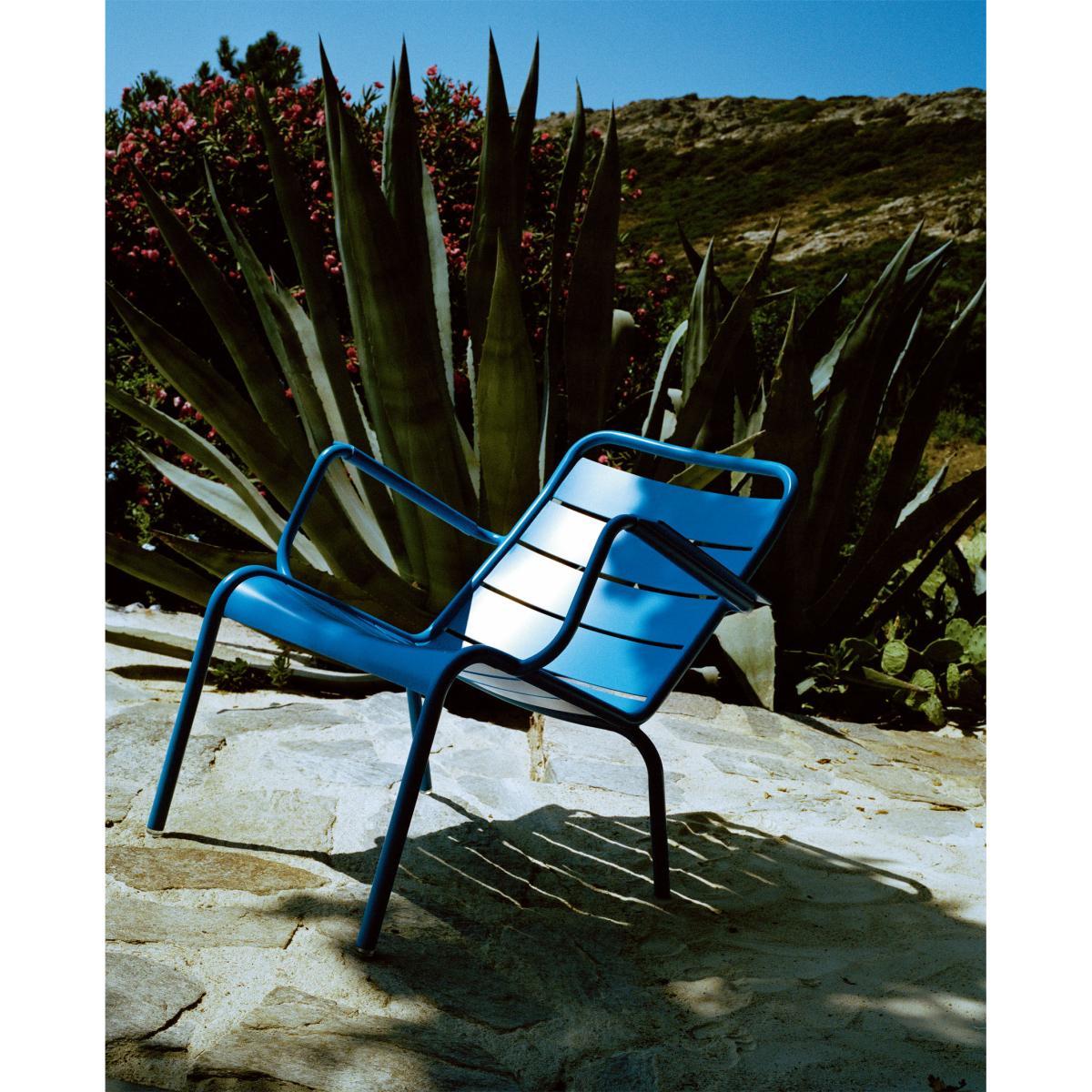 Luxembourg Low armchair by Fermob Brown/Beige – image 6