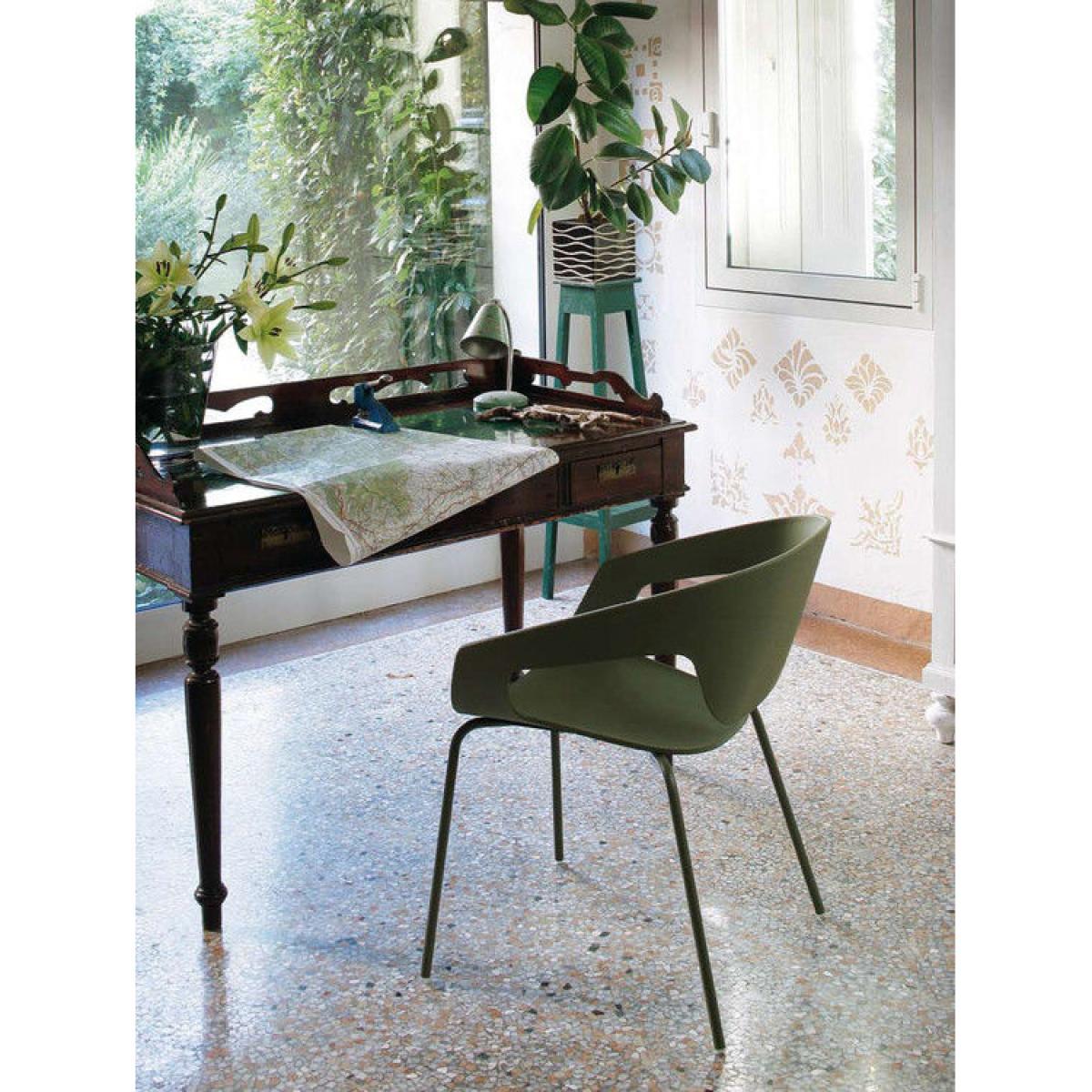 Vad Stackable armchair - Plastic & metal legs by Casamania Black – image 7