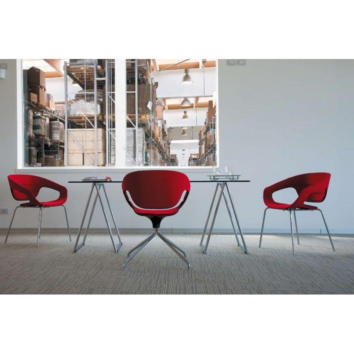 Vad Stackable armchair - Plastic & metal legs by Casamania Black – image 9