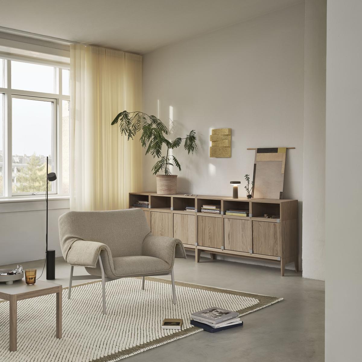 Wrap Padded armchair textile beige / Fabric - Muuto – image 3