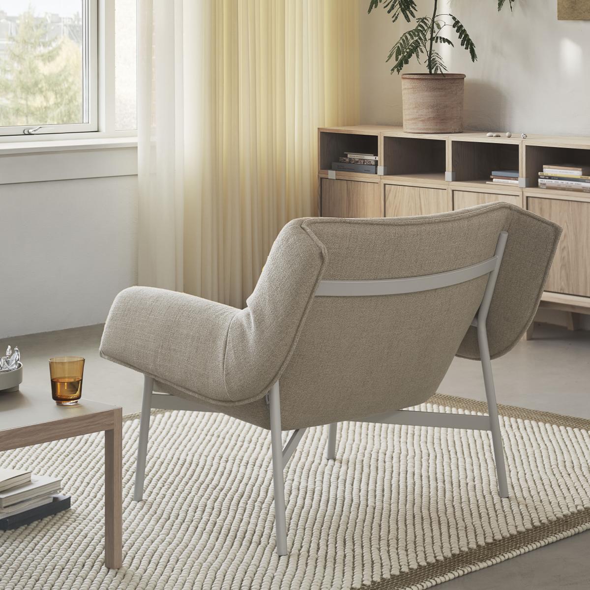 Wrap Padded armchair textile beige / Fabric - Muuto – image 4