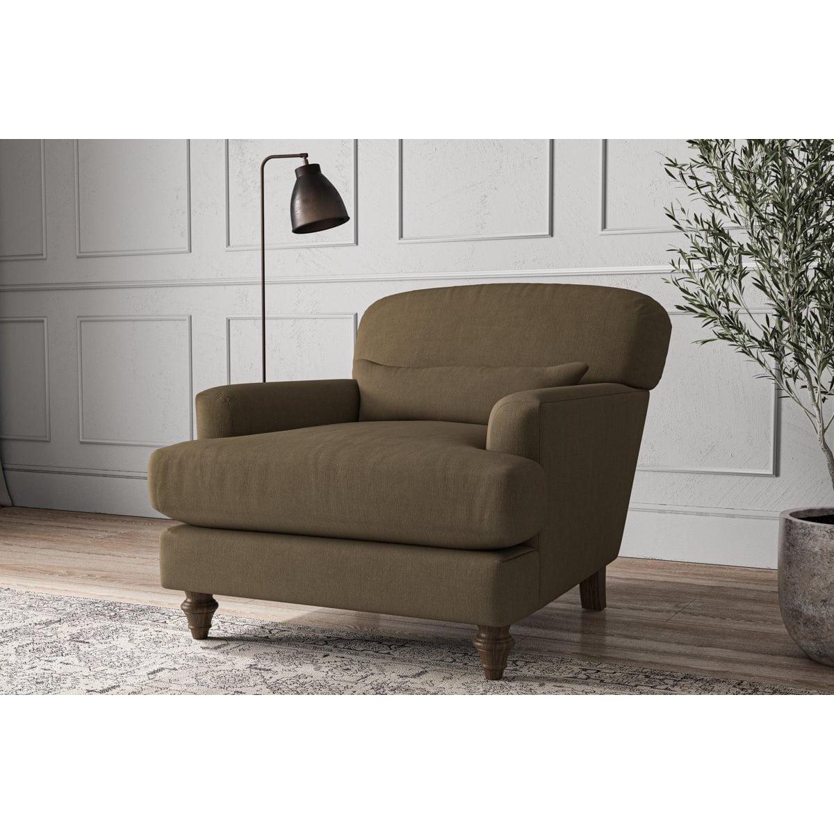 Nkuku Deni Armchair | Make To Order | One Size | Brera Linen Chestnut – image 2