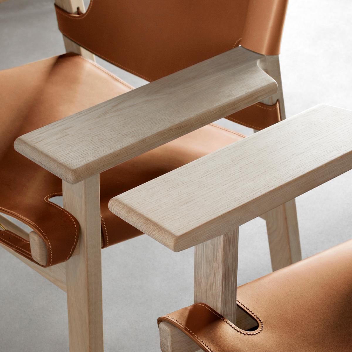 Fredericia Furniture The Spanish armchair Leather cognac-oiled oak – image 3