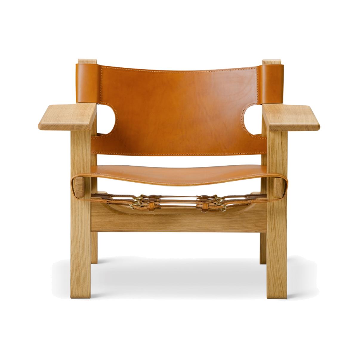 Fredericia Furniture The Spanish armchair Leather cognac-oiled oak – image 1