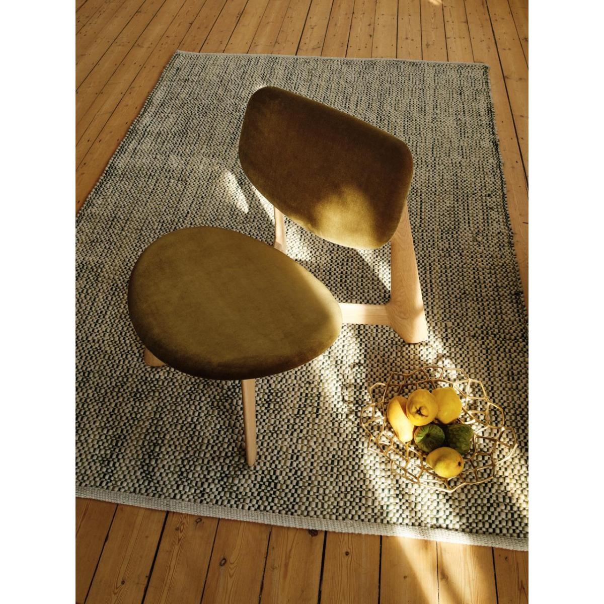 Tom Dixon Slab lounge chair upholstered seat Natural brushed oak-Royal 0162 CMHR Khaki – image 4