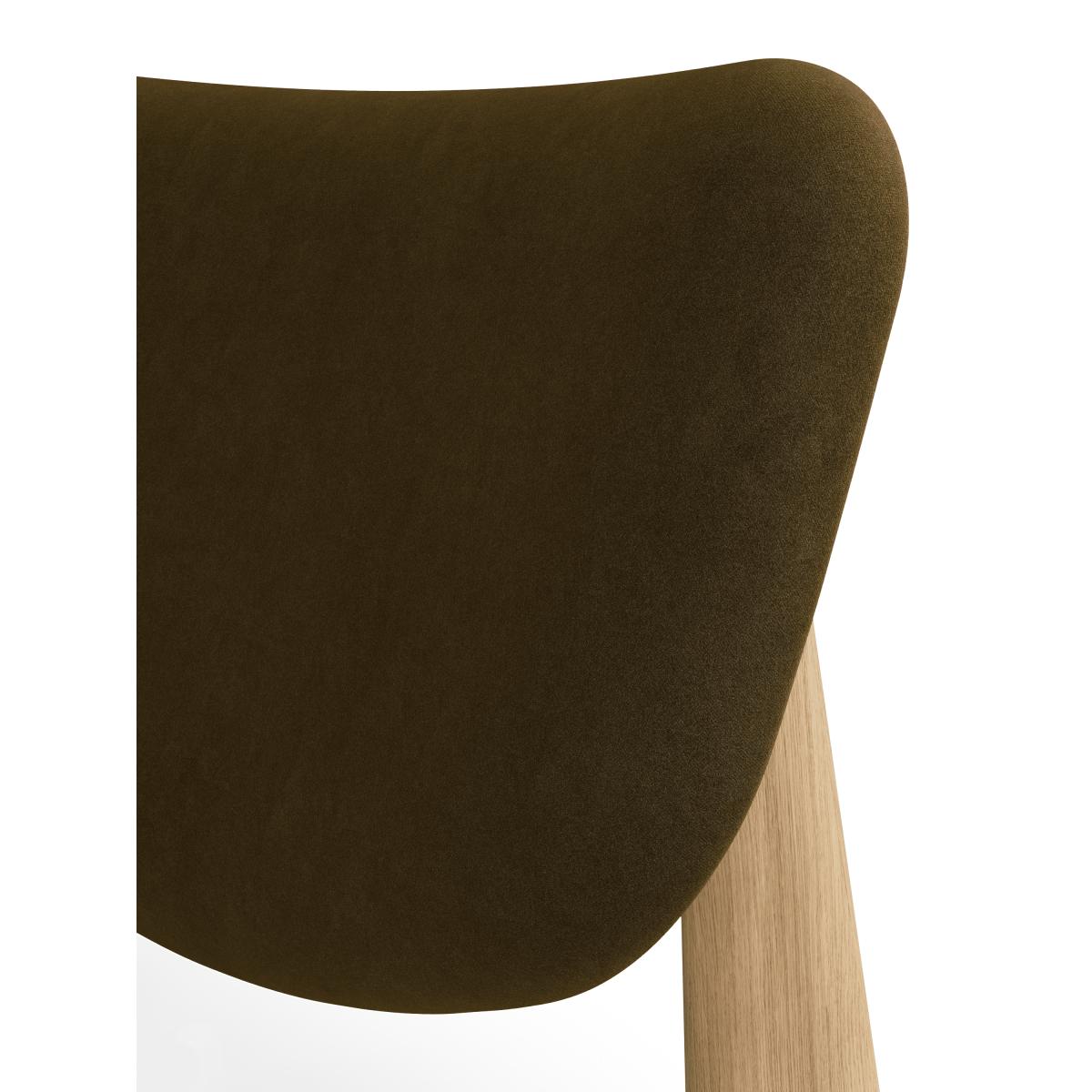 Tom Dixon Slab lounge chair upholstered seat Natural brushed oak-Royal 0162 CMHR Khaki – image 5