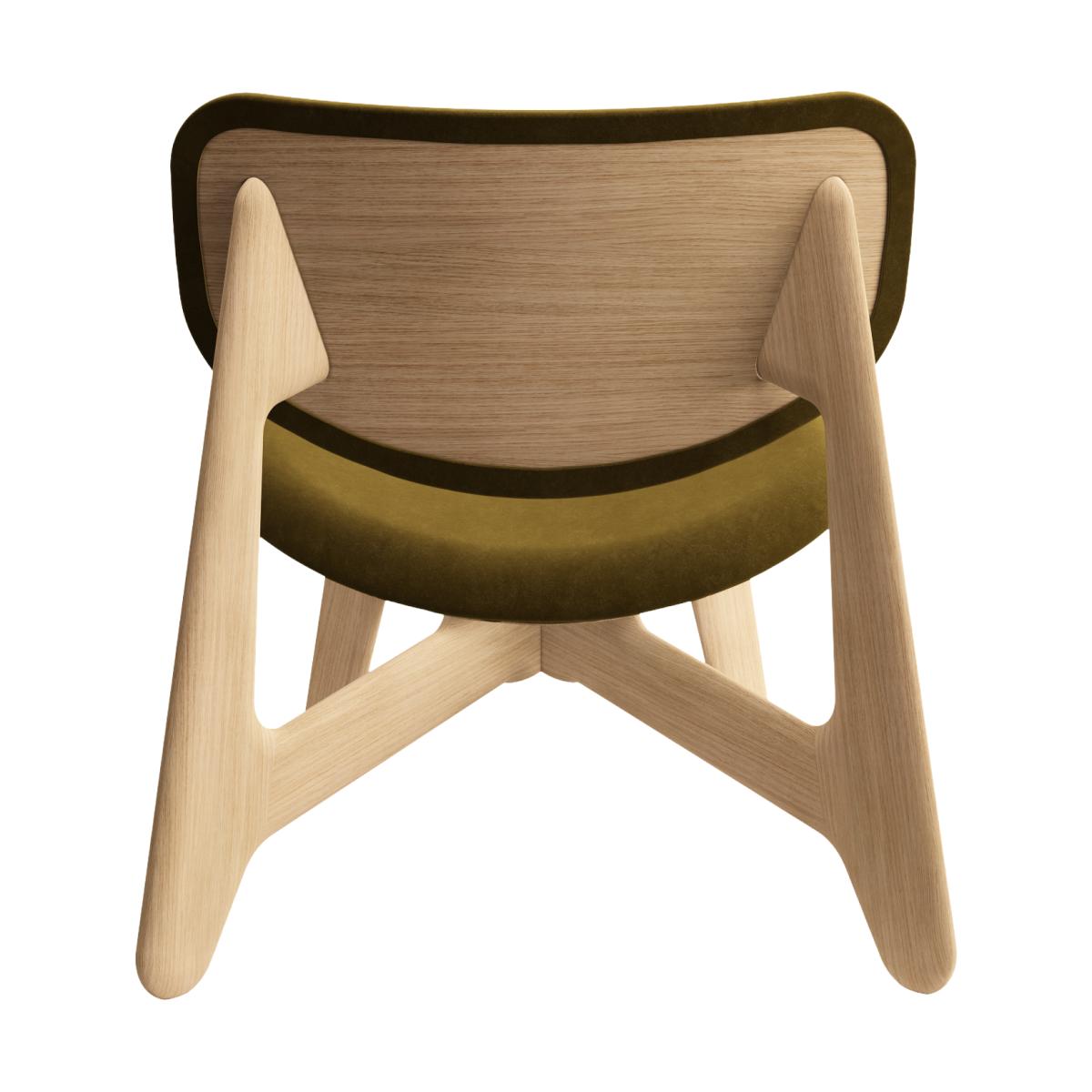 Tom Dixon Slab lounge chair upholstered seat Natural brushed oak-Royal 0162 CMHR Khaki – image 6