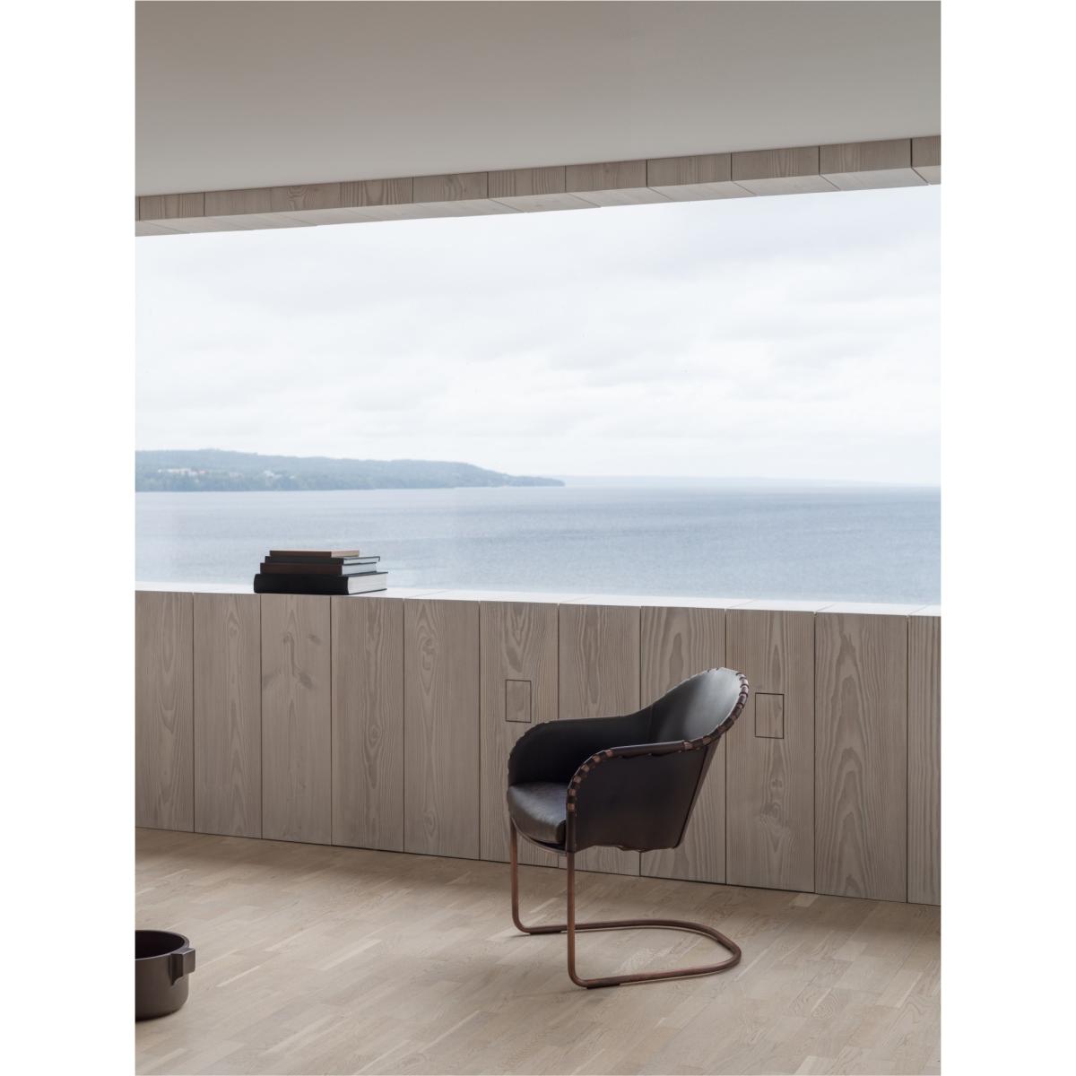 Källemo Ingo armchair Cigar brown-matte chrome – image 2