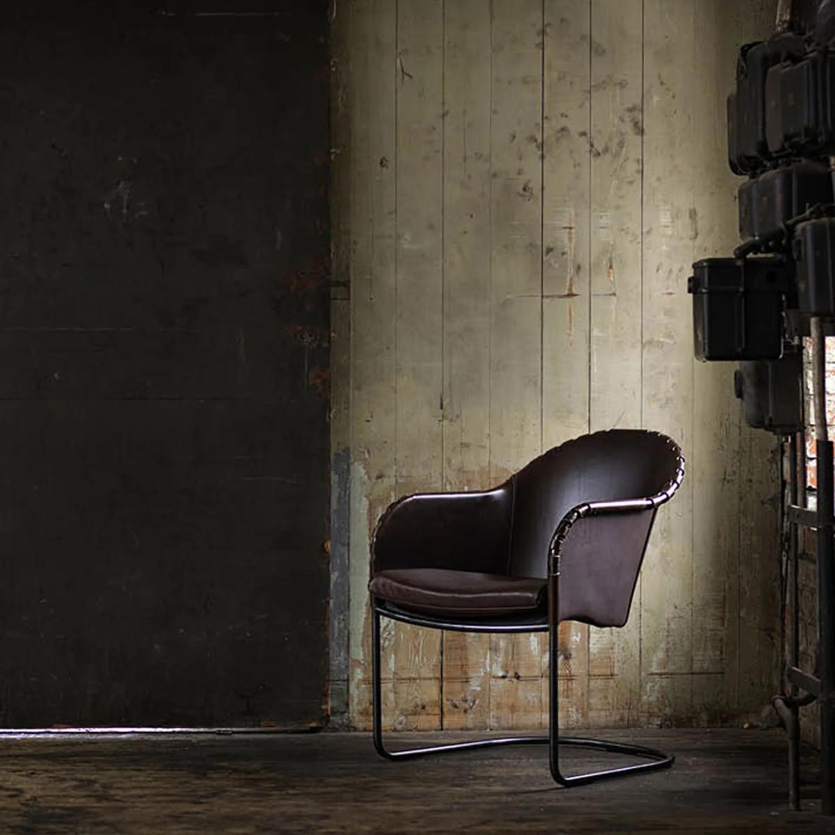 Källemo Ingo armchair Cigar brown-matte chrome – image 4