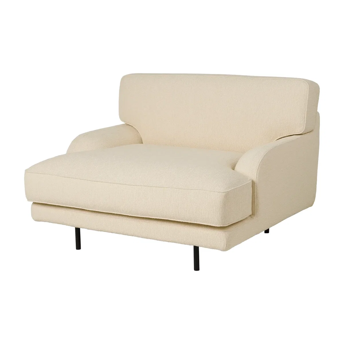 GUBI Flaneur lounge chair Bouclé 001-matt black – image 1