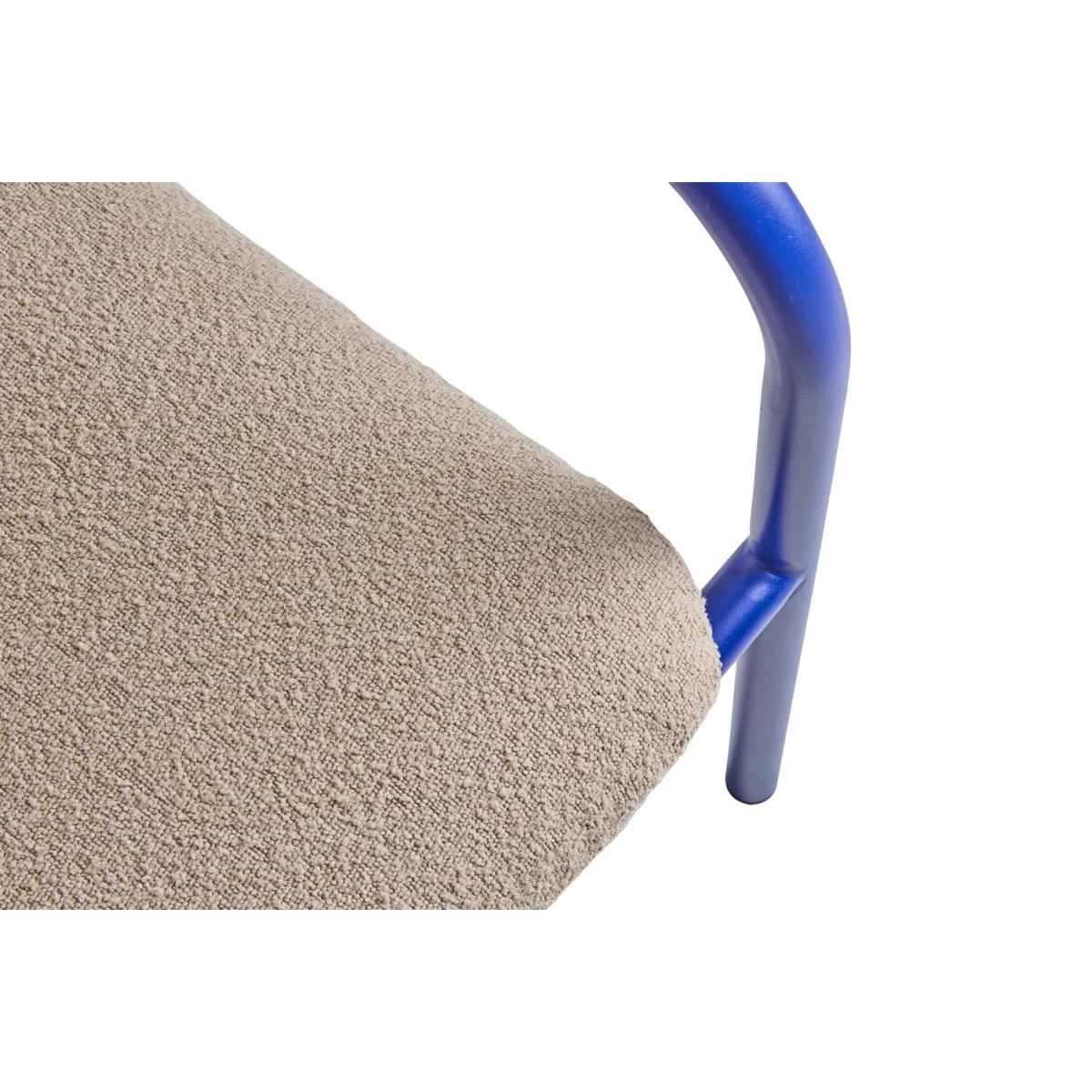 Brafab Bendt lounge chair Teddy beige-indigo blue – image 3