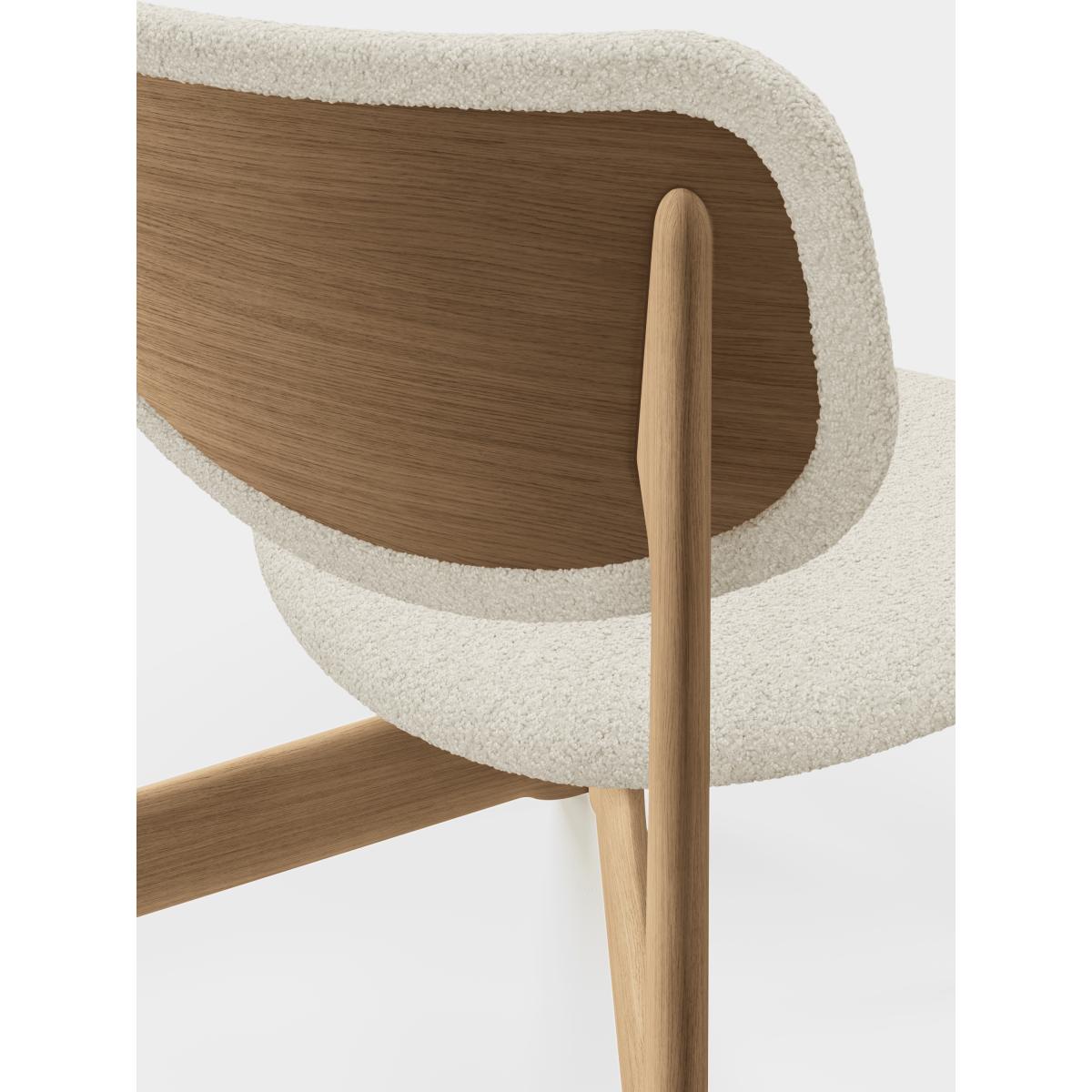 Tom Dixon Slab lounge chair upholstered seat Natural brushed oak-Elle 0200 CMHR Natural – image 4