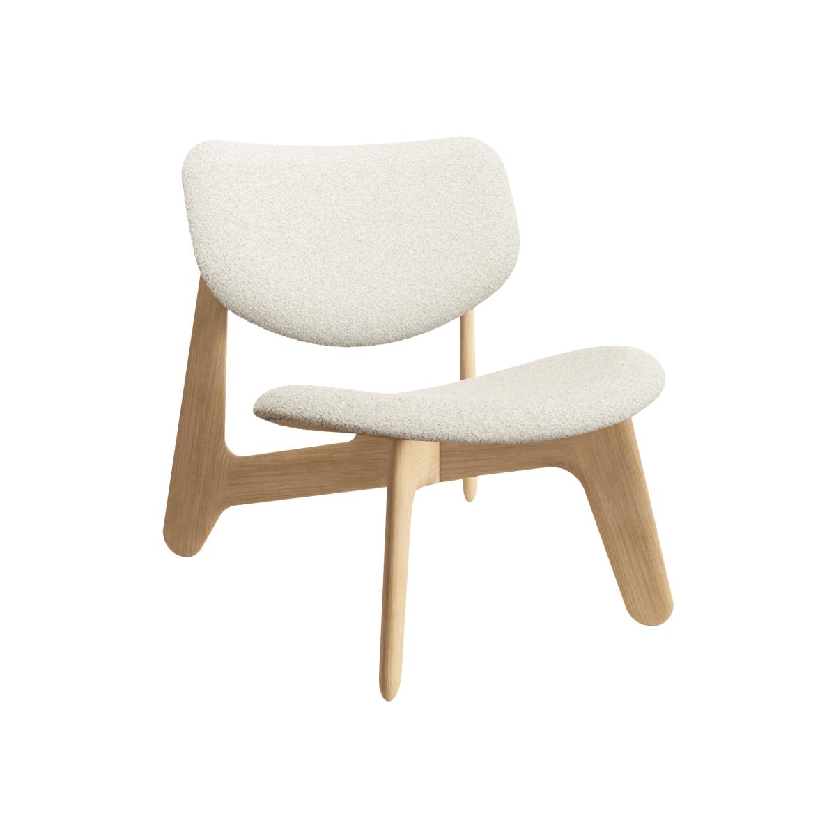 Tom Dixon Slab lounge chair upholstered seat Natural brushed oak-Elle 0200 CMHR Natural – image 1