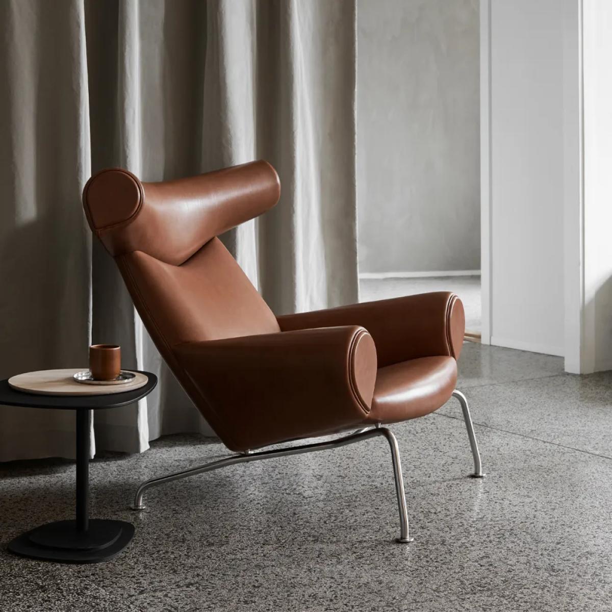 Fredericia Furniture Wegner Ox armchair Leather max 95-chrome – image 2