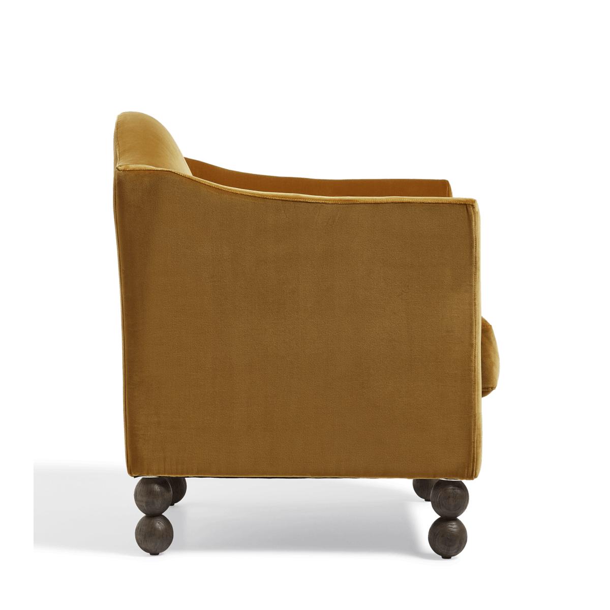 OKA, Andrea Velvet Armchair - Camel, Armchairs, Velvet, Plain – image 2