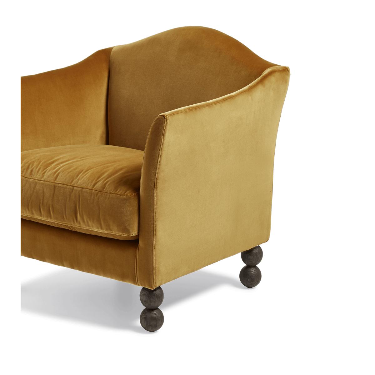 OKA, Andrea Velvet Armchair - Camel, Armchairs, Velvet, Plain – image 4