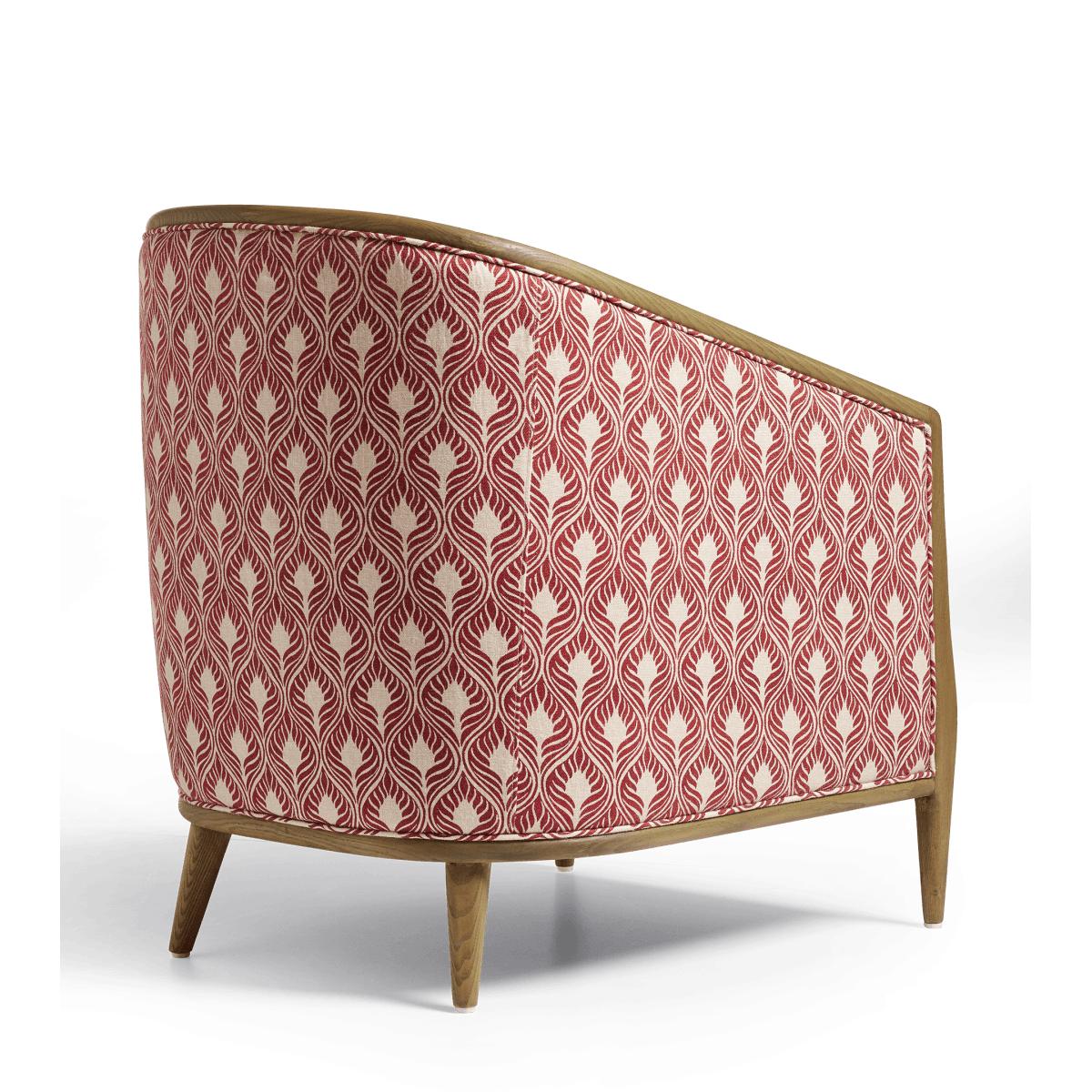 OKA, Annalee Armchair - Ghini Feathers Red Garnet, Armchairs, Linen, Botanical – image 3