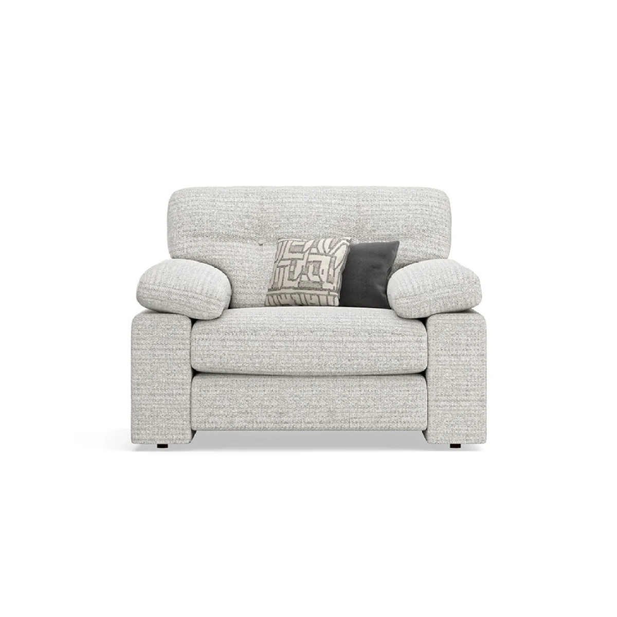Helston Silver Fabric Armchair – image 2