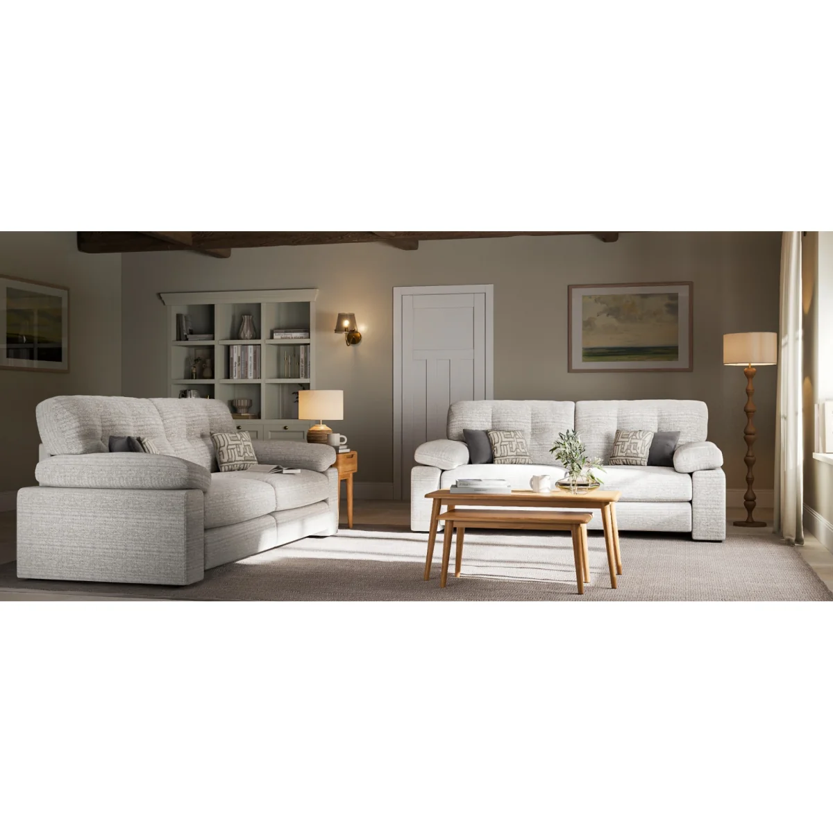 Helston Silver Fabric Armchair – image 9