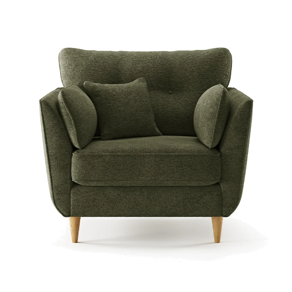 Capri Emerald Boucle Fabric Armchair – image 1