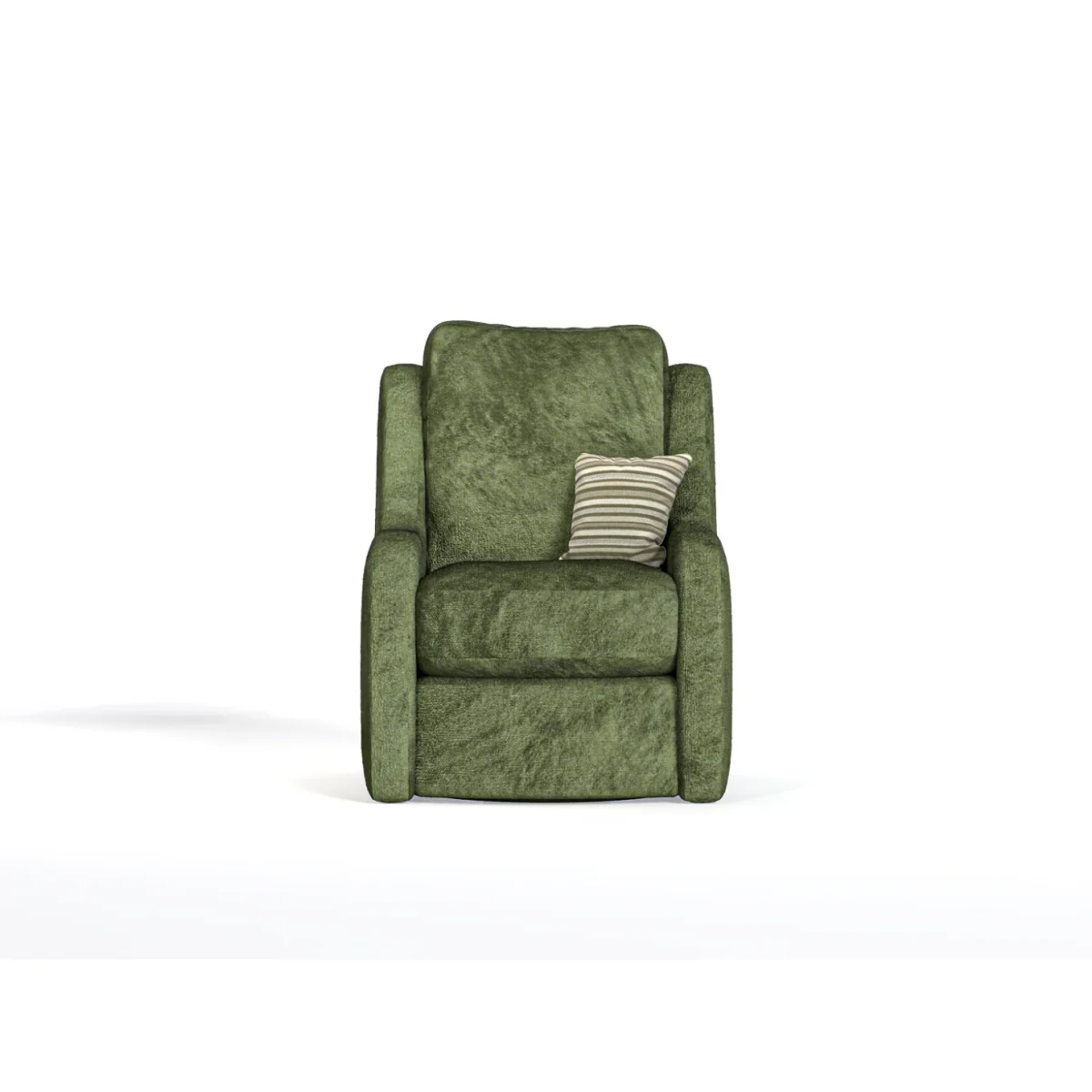 Palermo Olive Green Chenille High Back Swivel Armchair – image 2