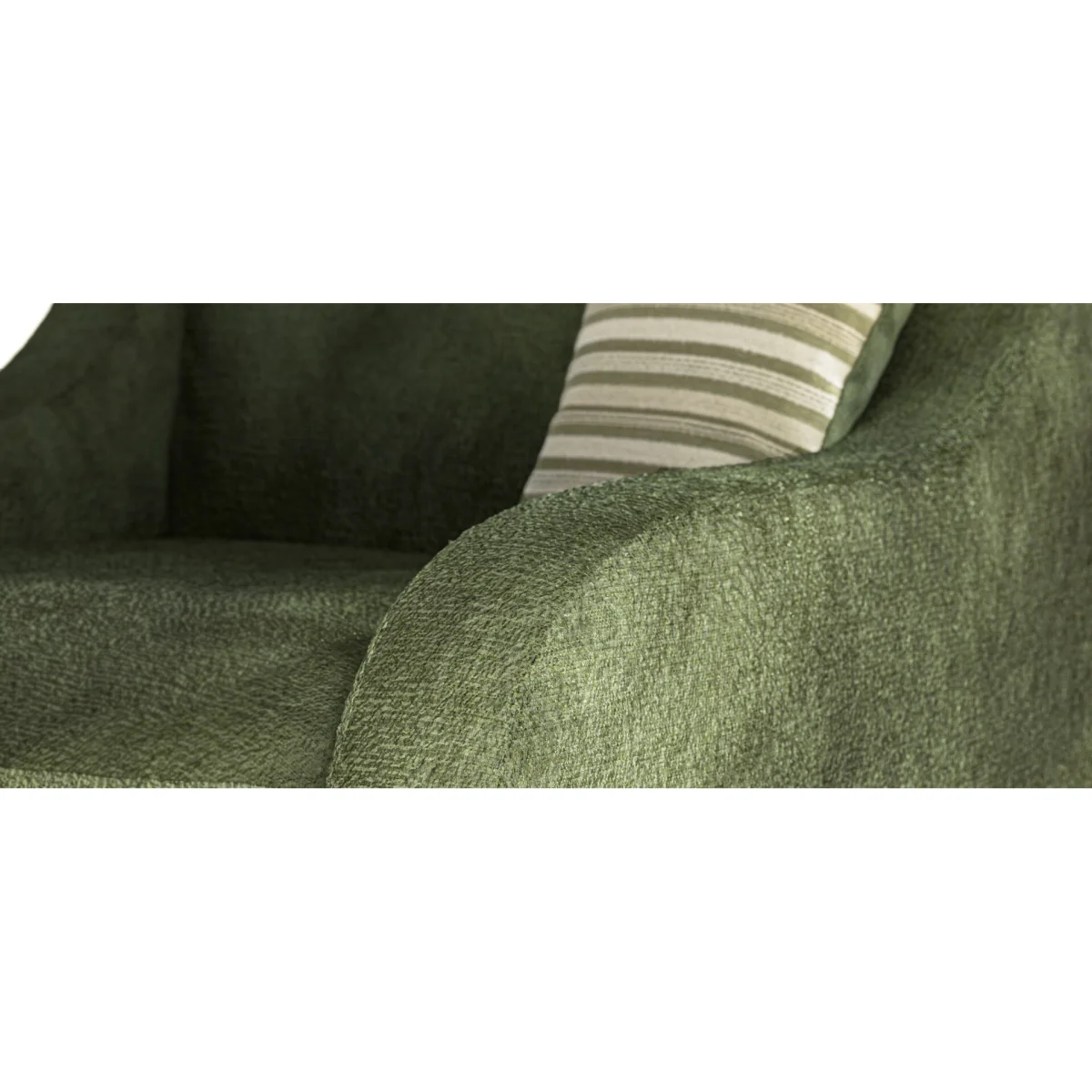Palermo Olive Green Chenille High Back Swivel Armchair – image 10