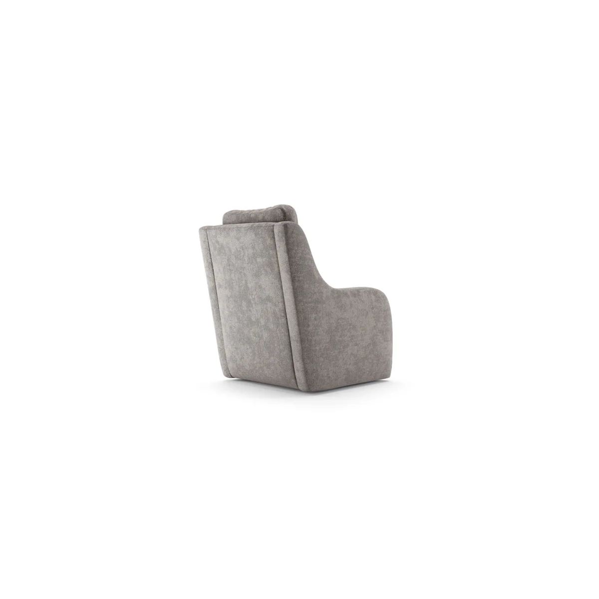 Palermo Silver Chenille Fabric High Back Swivel Armchair – image 3