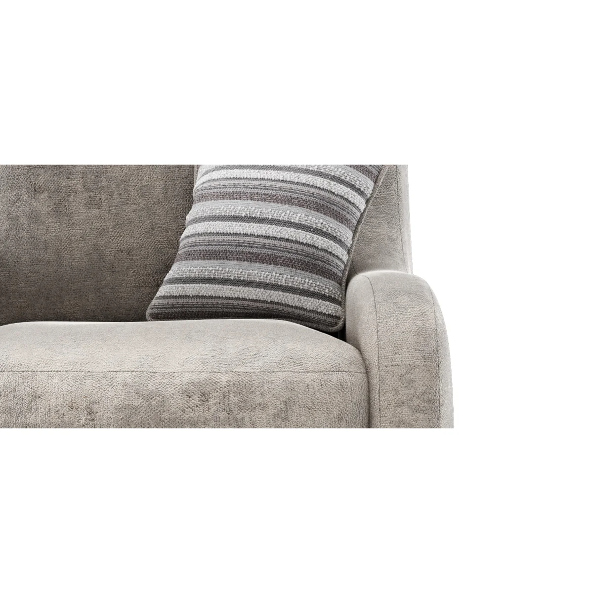 Palermo Silver Chenille Fabric High Back Swivel Armchair – image 8