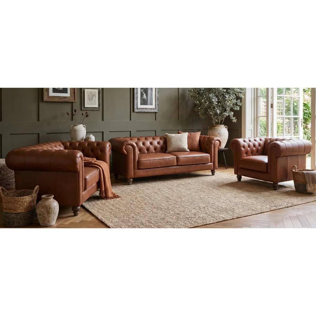 Jameson Chestnut Leather Armchair – image 6