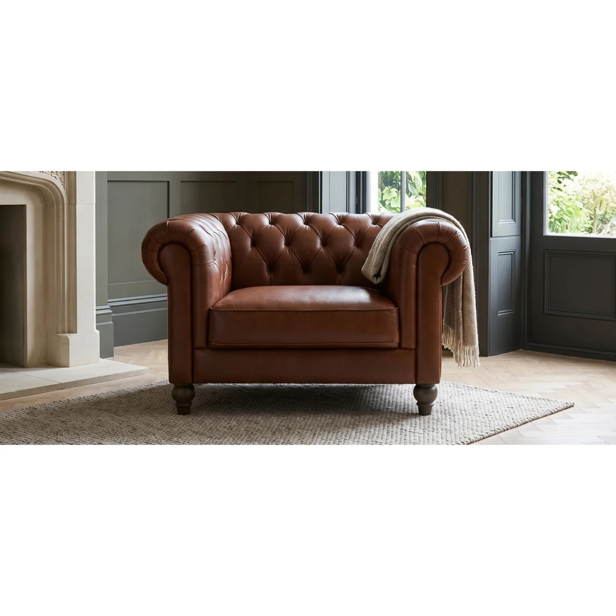 Jameson Chestnut Leather Armchair – image 7