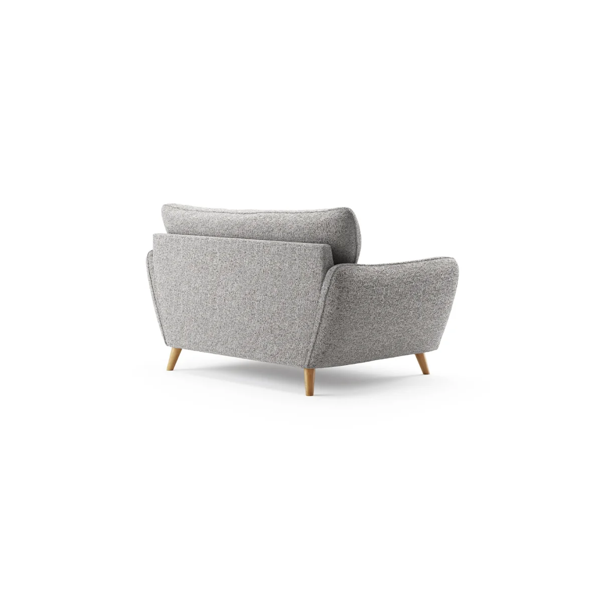 Palma Silver Chenille Fabric Love Chair – image 2