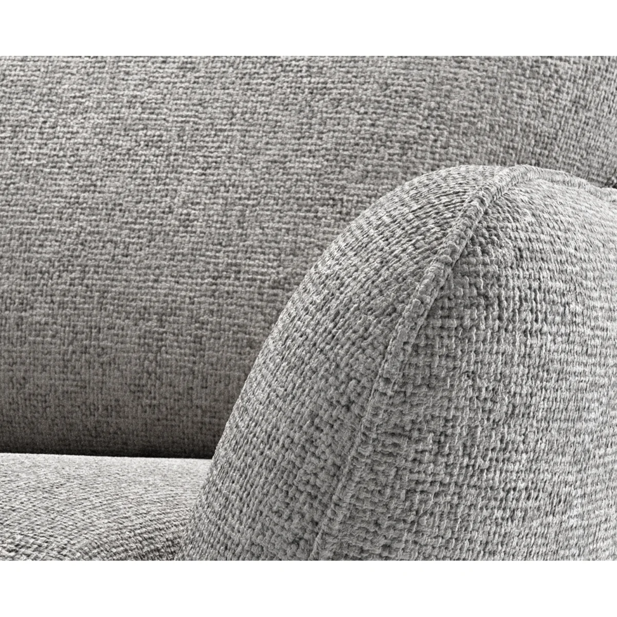 Palma Silver Chenille Fabric Love Chair – image 3