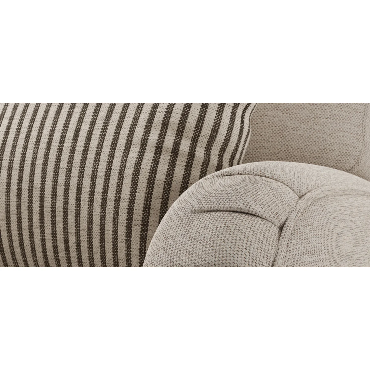 Chilworth Natural Fabric Armchair with Grey Cushion – image 11